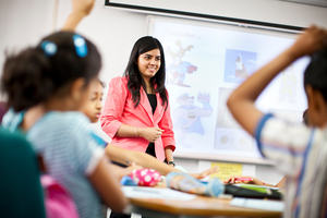 A teacher at work in her classroom (TEMP LOW RES)