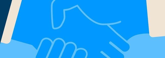 Two people shaking hands - interview techniques