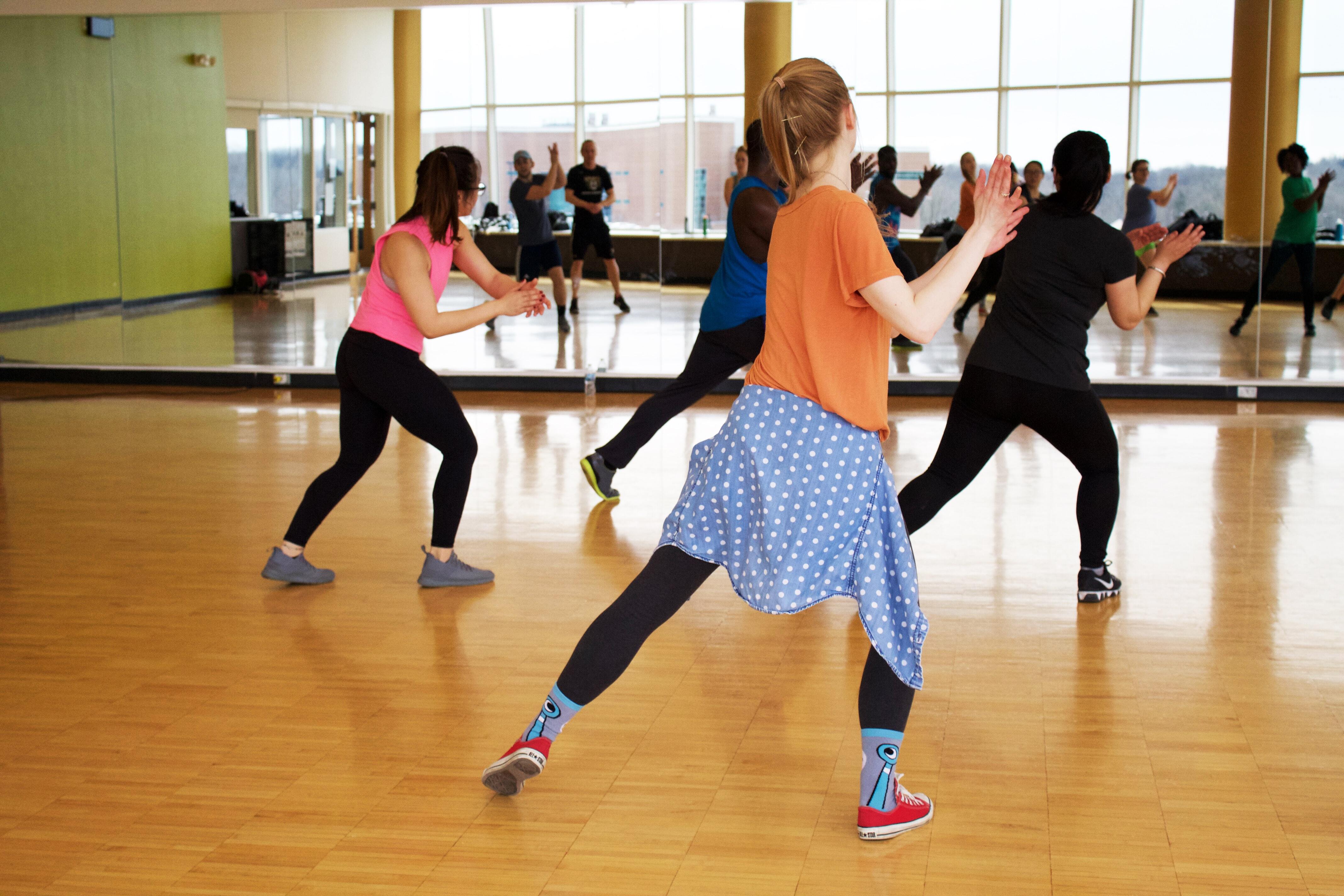 three people dancing