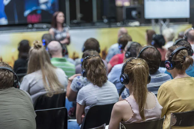 Students listening in a lecture