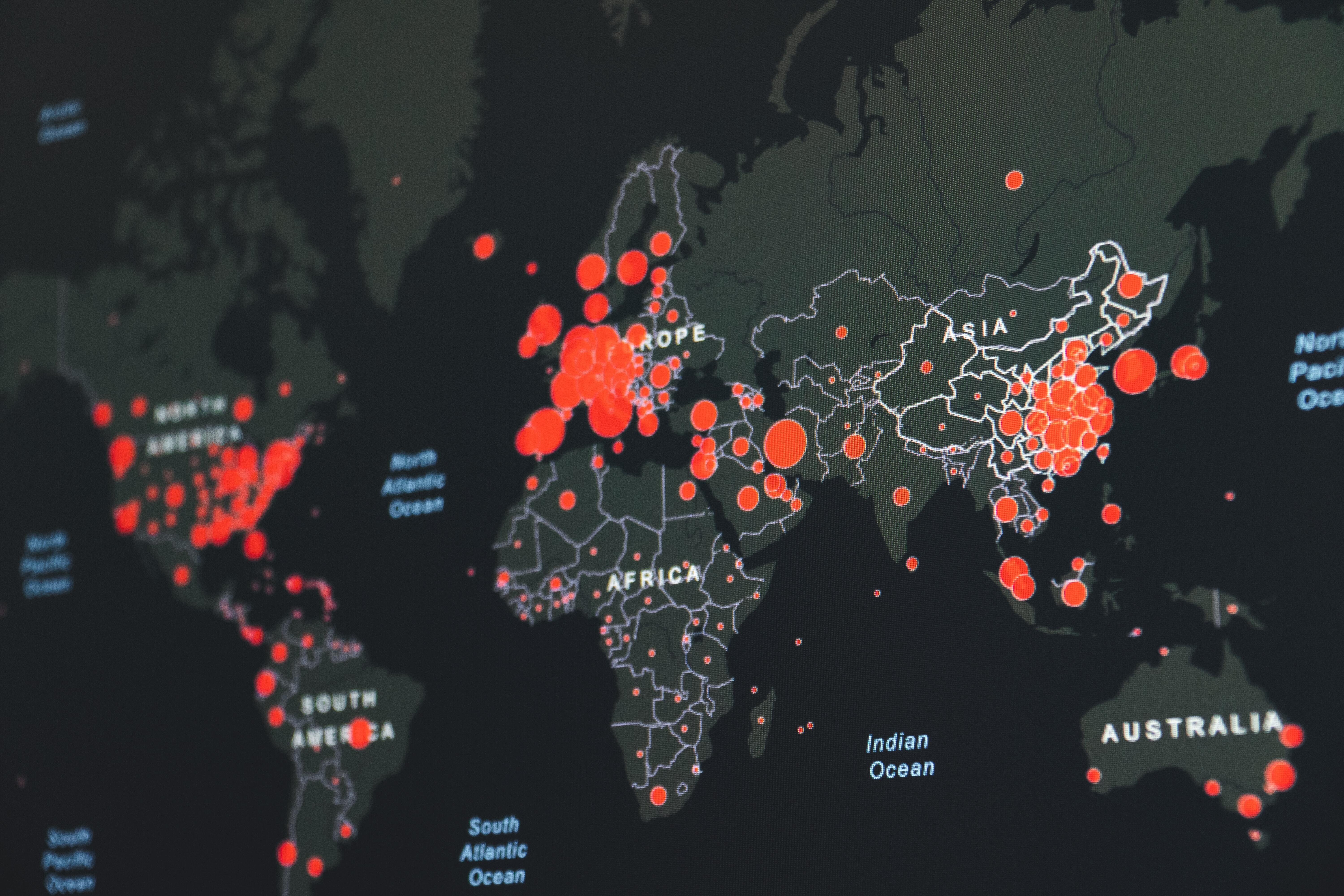 Hotspot map of the world