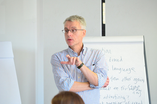 Robert Jones standing in front of a whiteboard