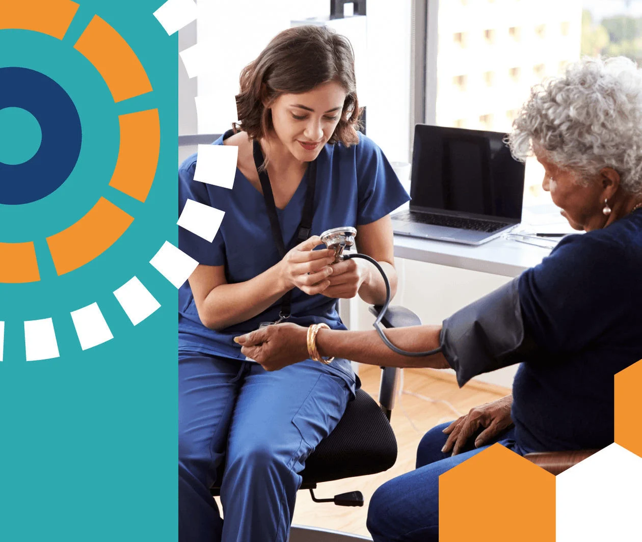 nurse talking to a patient during health research