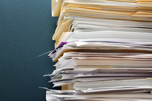 Pile of paperwork