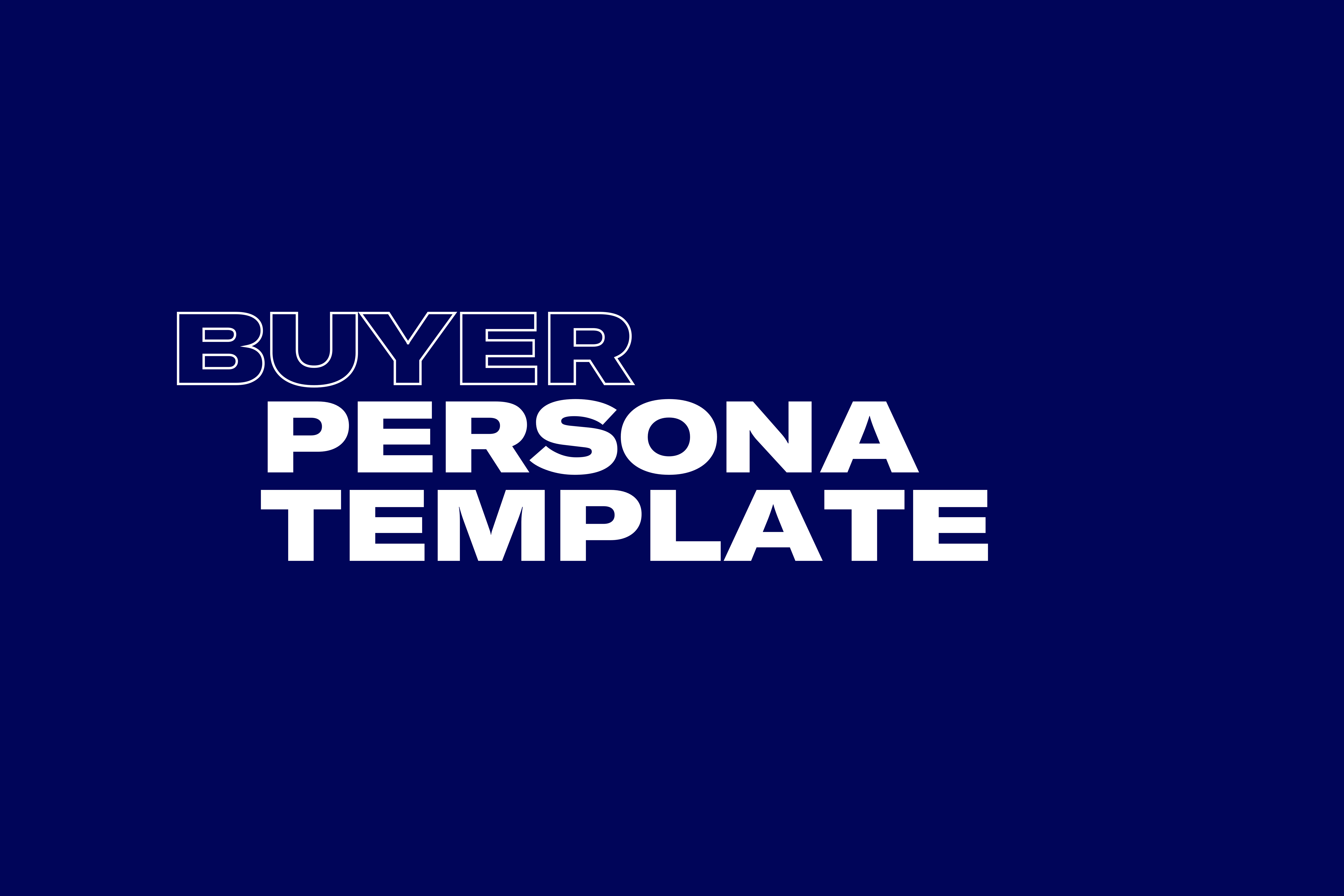 Buyer Persona Template Header