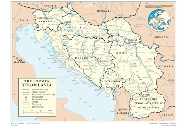 Map of Former Yugoslavia