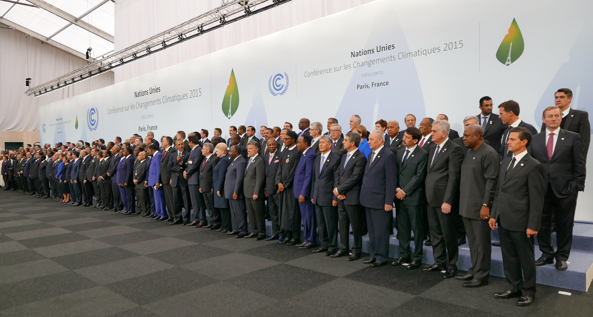 Heads of delegations at the 2015 United Nations Climate Change Conference in Paris. Heads of delegations at the 2015 United Nations Climate Change Conference in Paris.