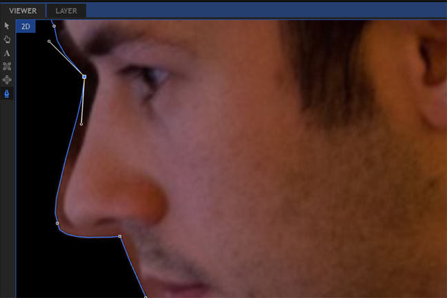 Close-up of the HitFilm interface