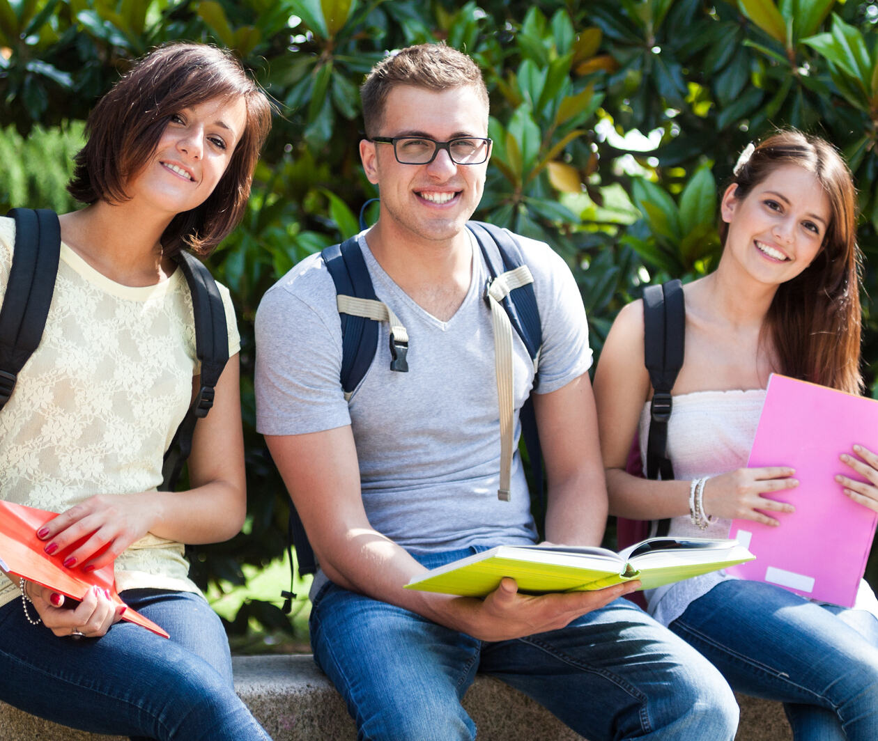 Three students 