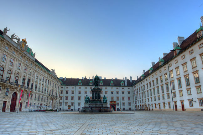 Hofburg Palace, Vienna, where much of the diplomacy and socialising took place.