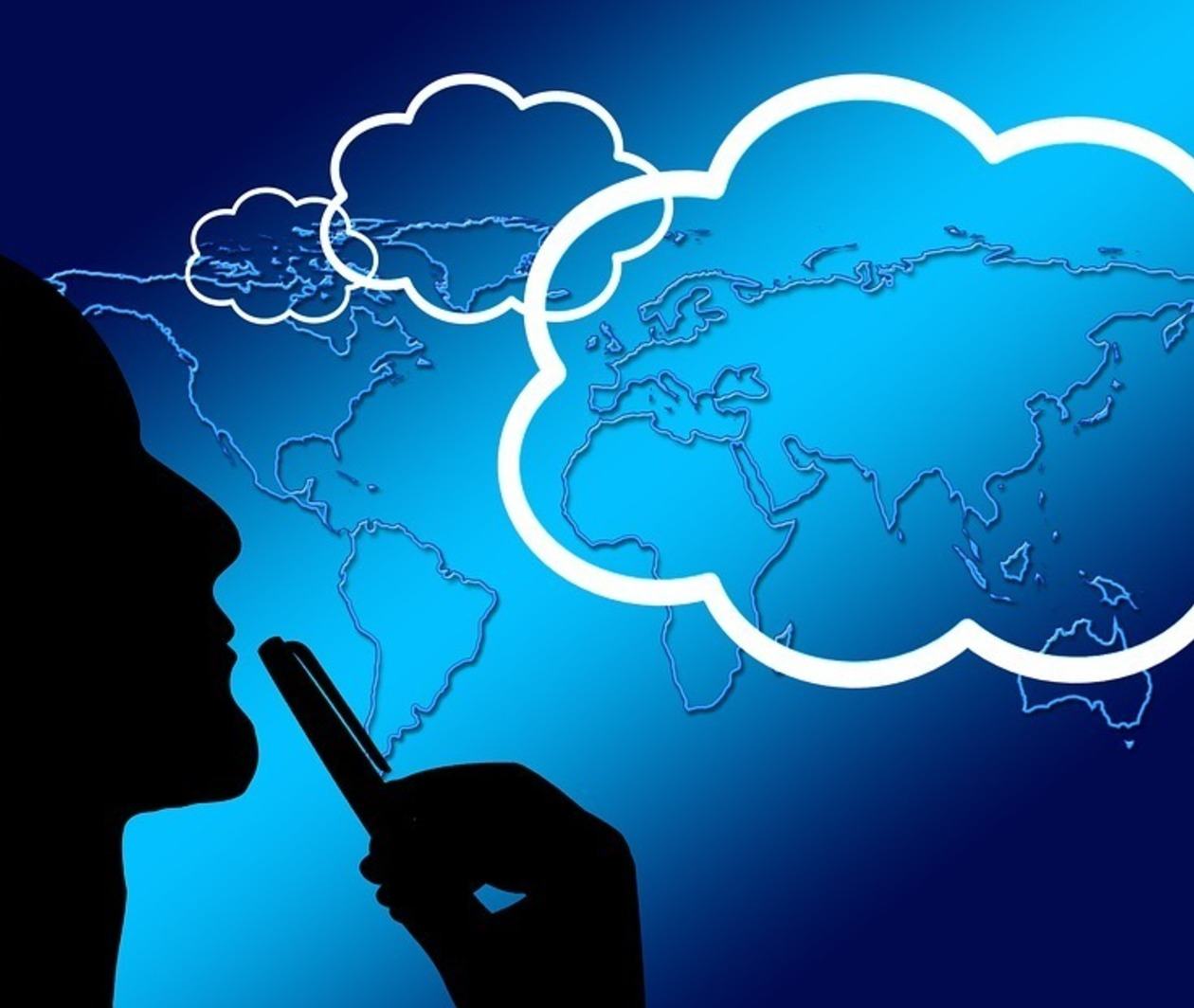 Silhouette of a person in a thinking gesture, with a thought bubble floating above them.