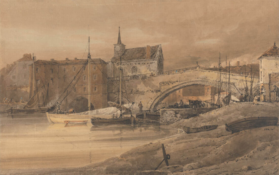 Historical drawing of Ouse Bridge