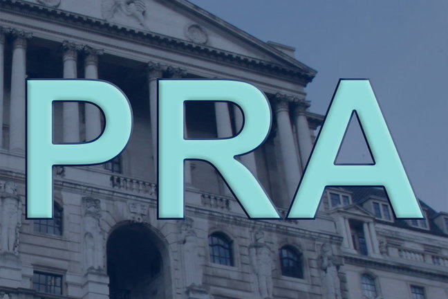 This is a photo of The Bank of England with the text ‘PRA’ placed over the top of it.