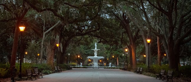 Forsyth Fountain, Savannah, Georgia, USA