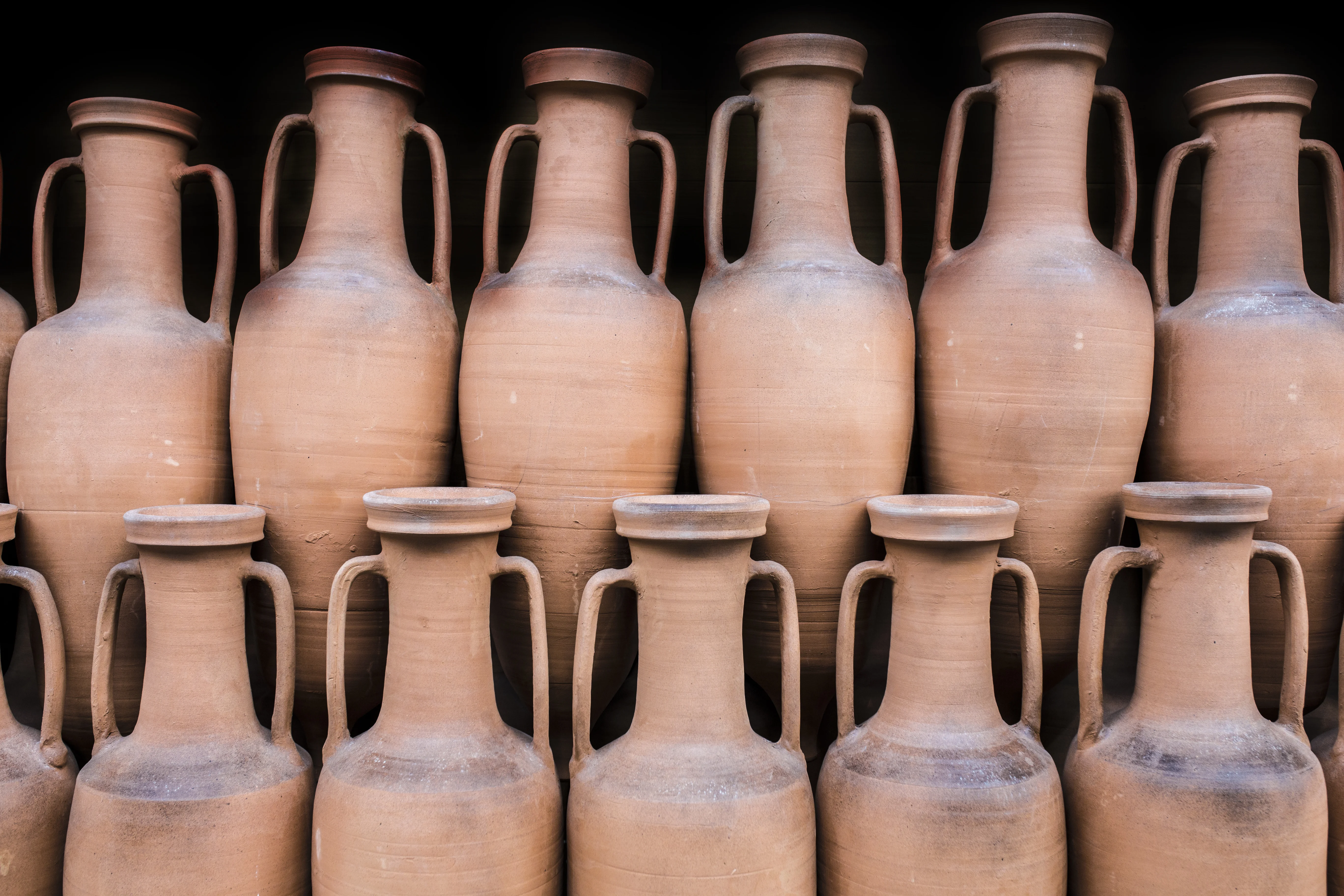 Stacks of amphorae