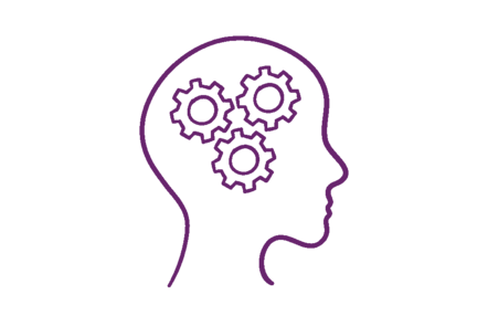 Brain with cogs