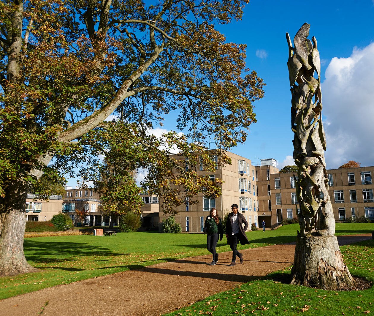 (c) John Houlihan - Image of students walking at the University of York campus