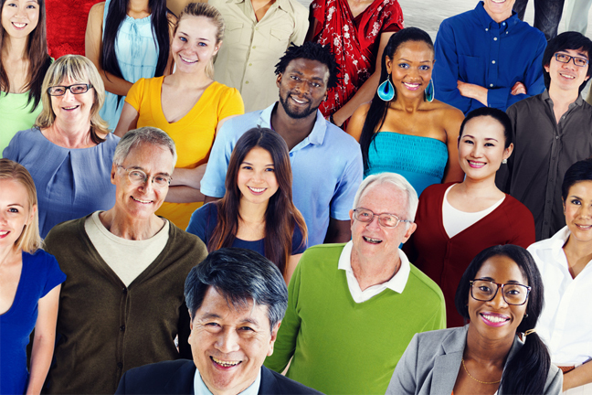 Group of people smiling