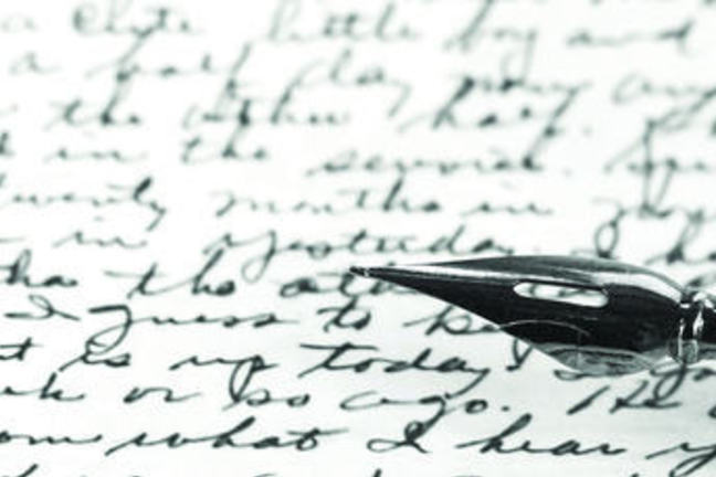 Handwriting and a pen