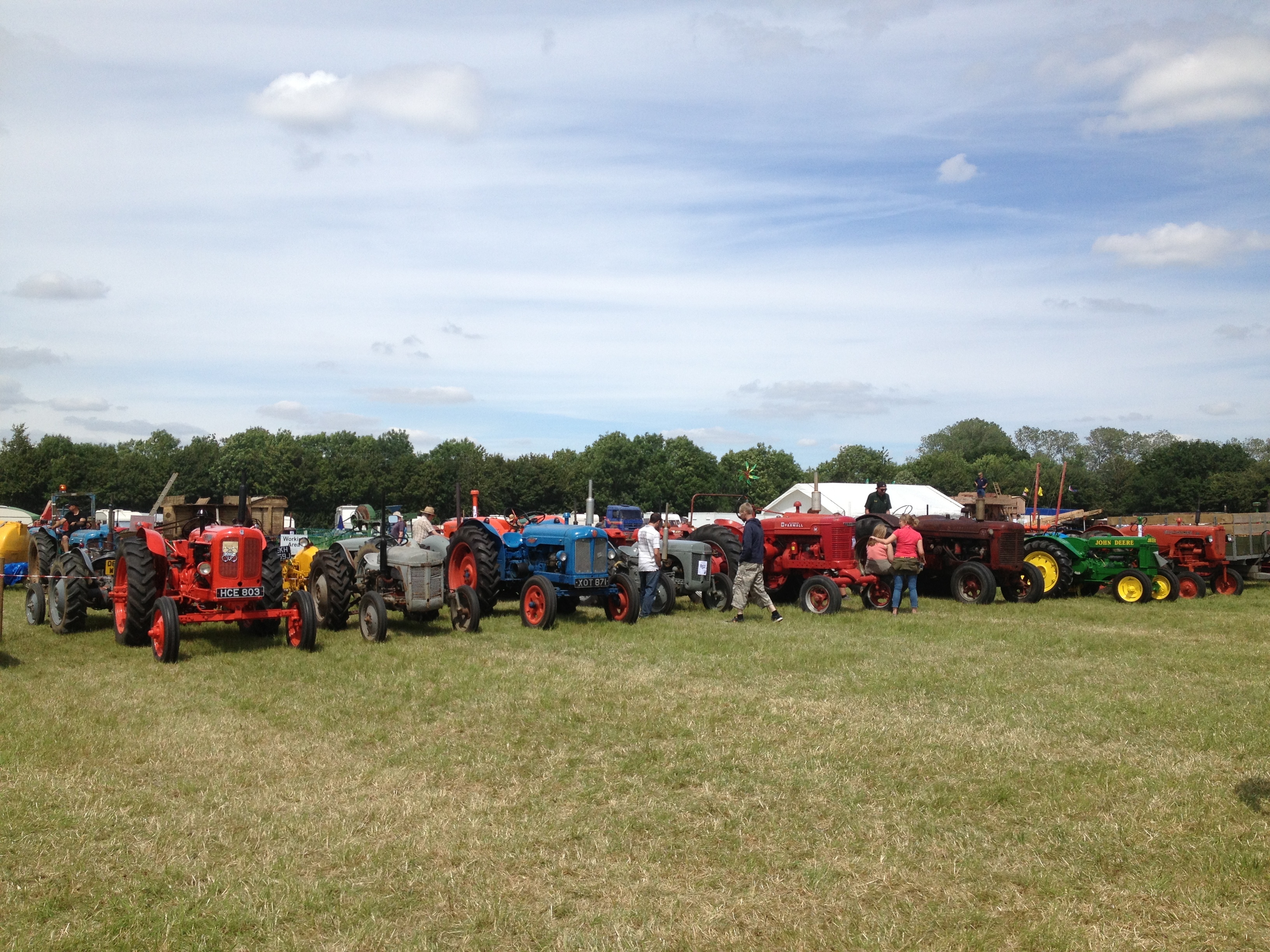 A field full of tractors