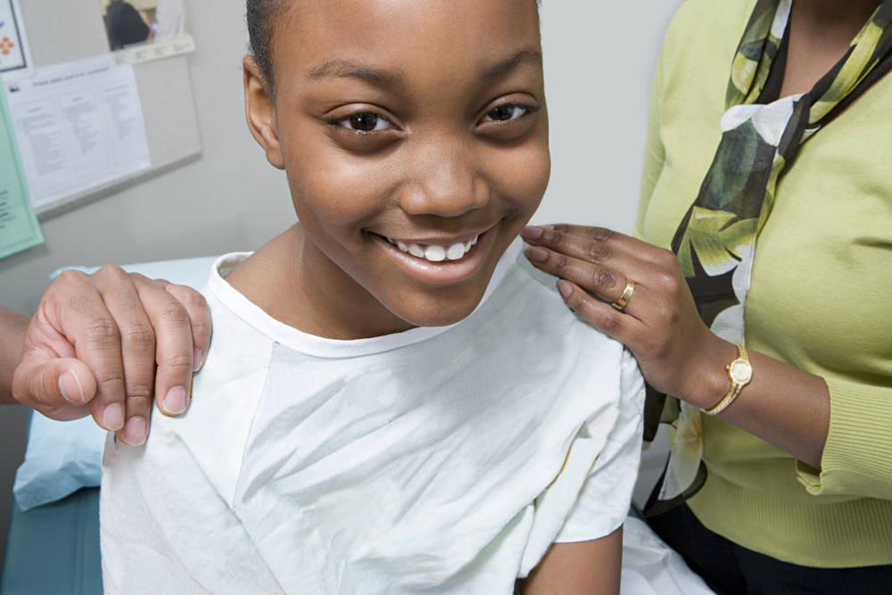 Girl in hospital