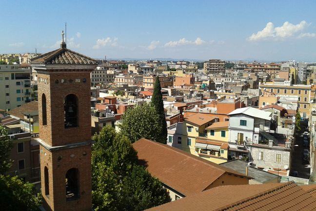 Aerial view of Rome's Pigneto district, largely built in the 1920s by migrants from the Italian regions of Abruzzo and Marche.