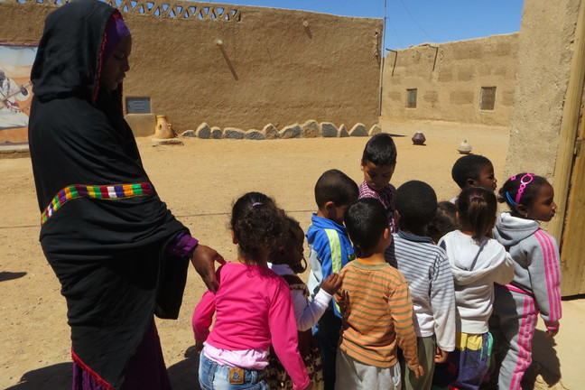 Woman and kids