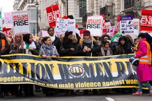 Image of women marching for women's rights