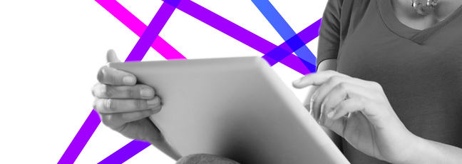 Young woman using a tablet