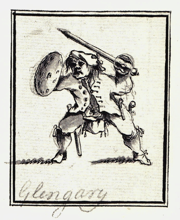 A contemporary drawing of a Highland chief from the 1745 rising