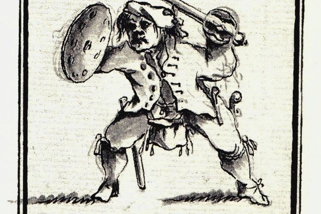 A contemporary drawing of a Highland chief from the 1745 rising