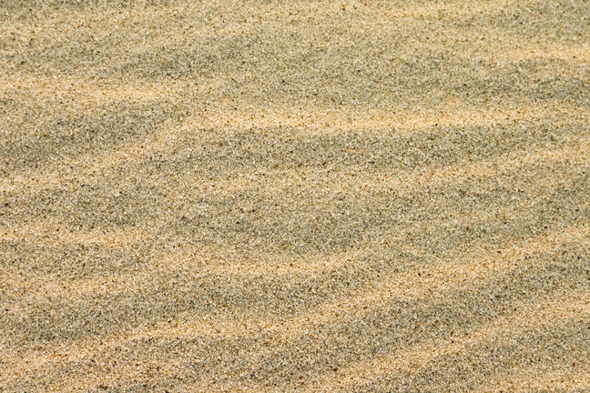 White sand illustrating silica dust