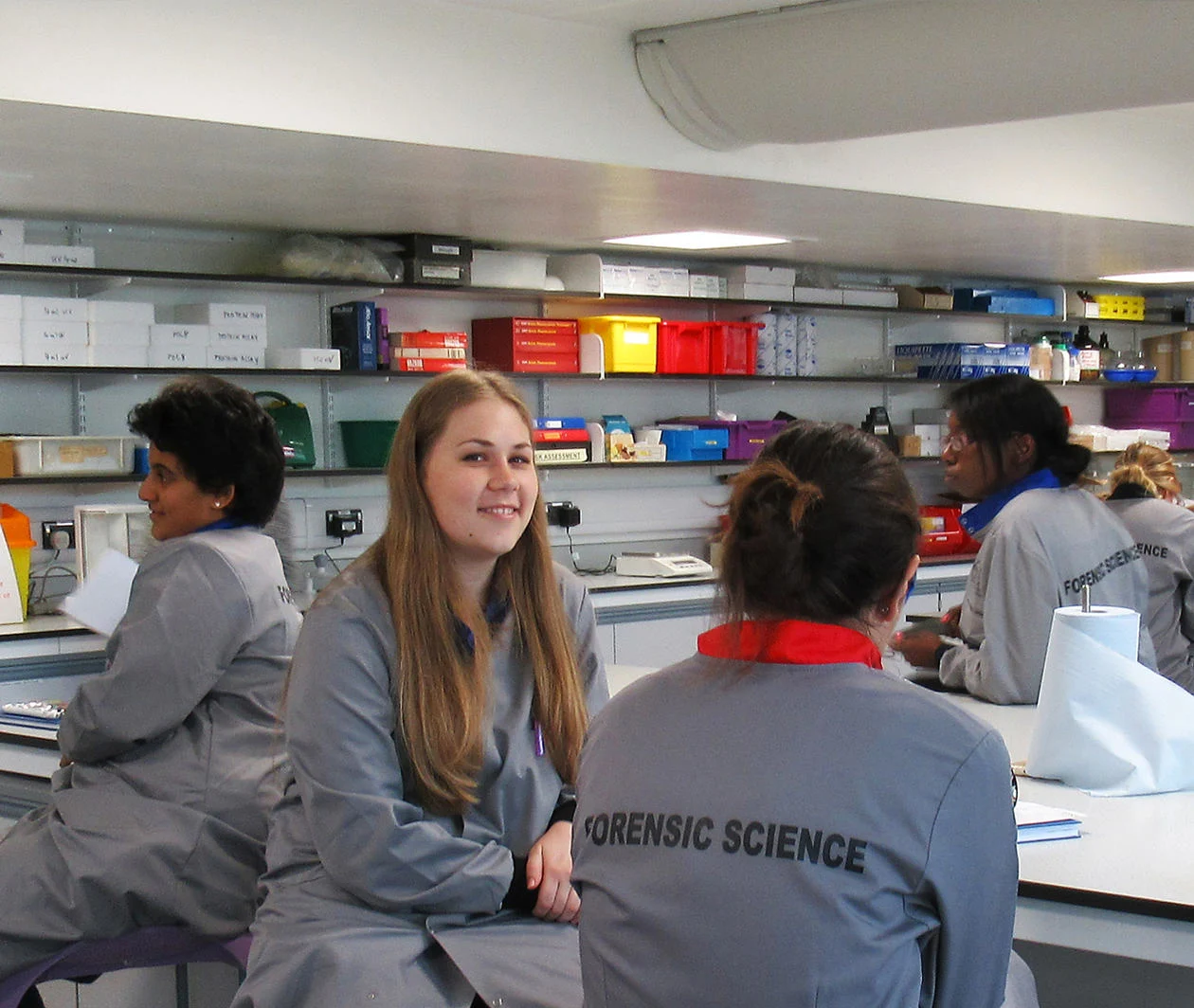 King's Forensics student working in a laboratory