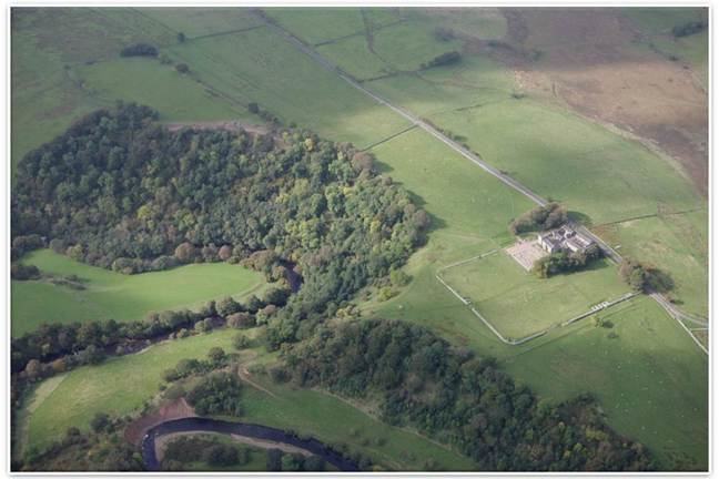 Birdoswald from the air.