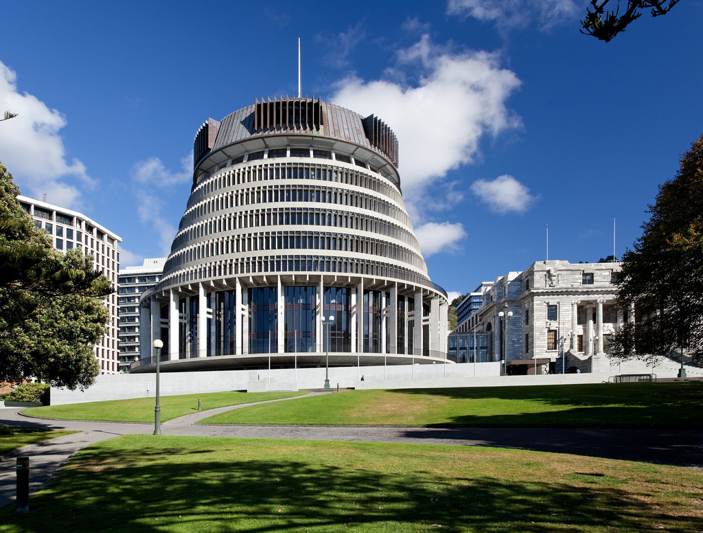 Parliament building in Wellington New Zealand