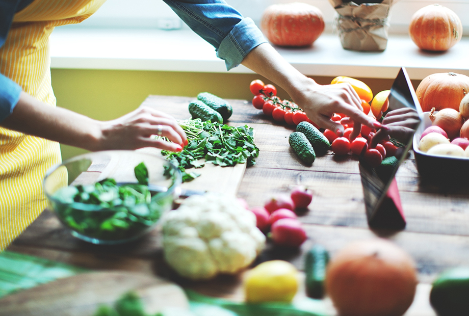 Fresh vegetables on a table