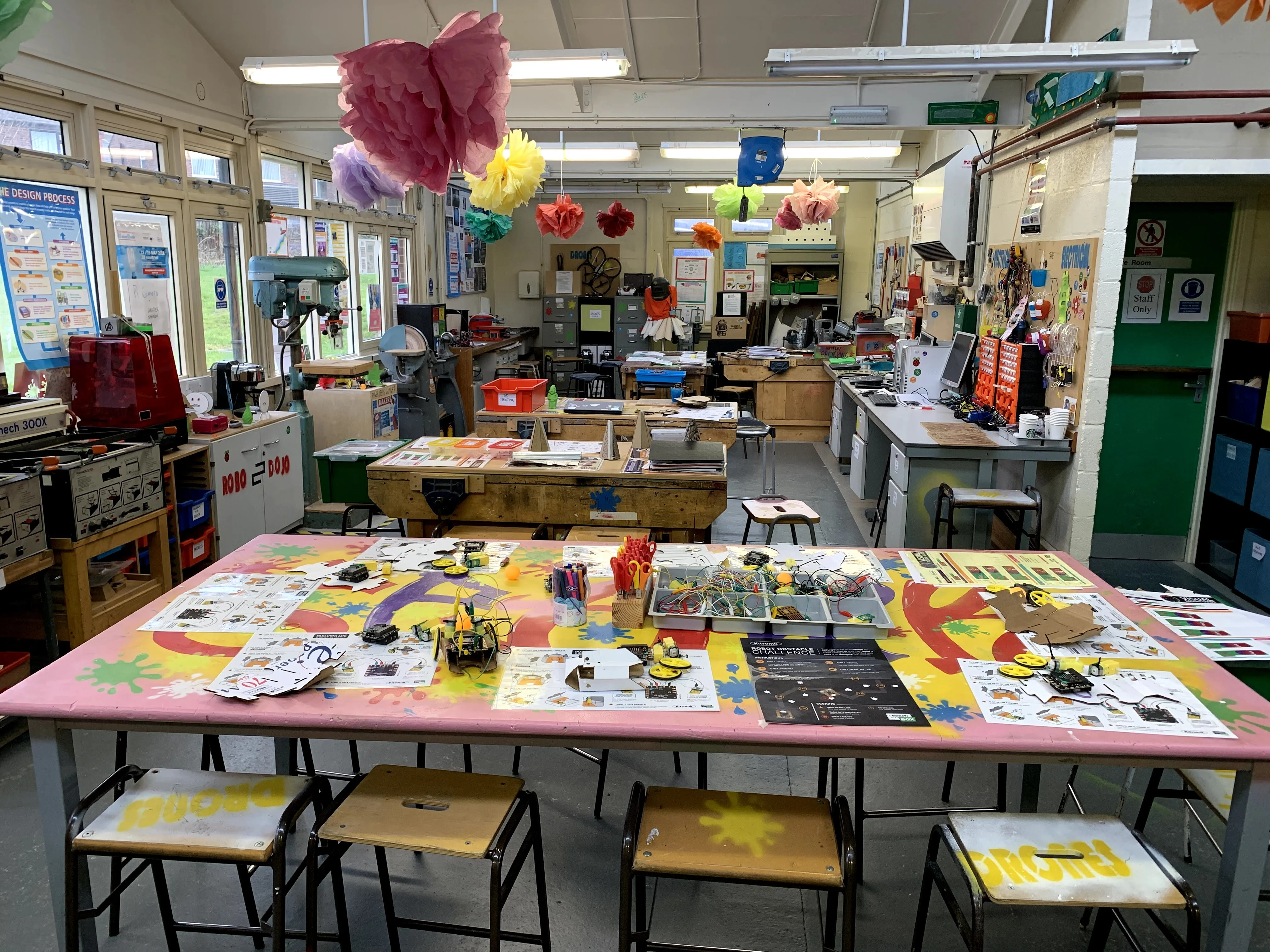 A makerspace classroom