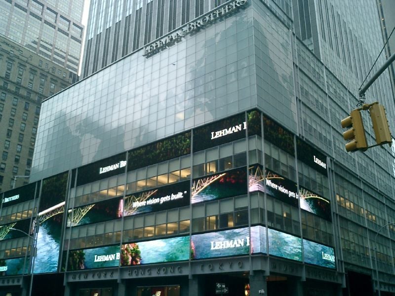 Exterior of Lehman Brothers building