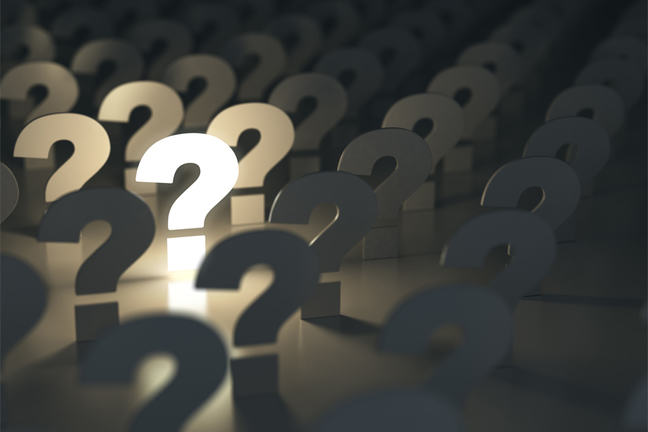 crowd of question marks