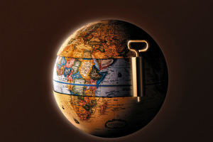 Globe being opened by can opener