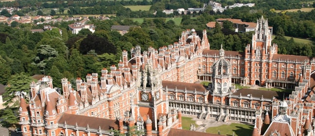 Aerial shot of Royal Holloway 