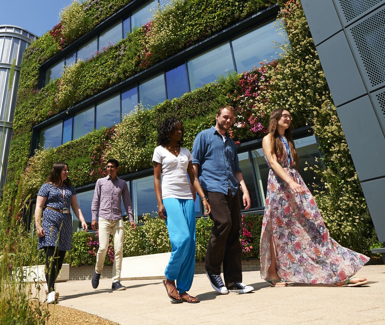 (c) John Houlihan - Image of students walking at the University of York campus