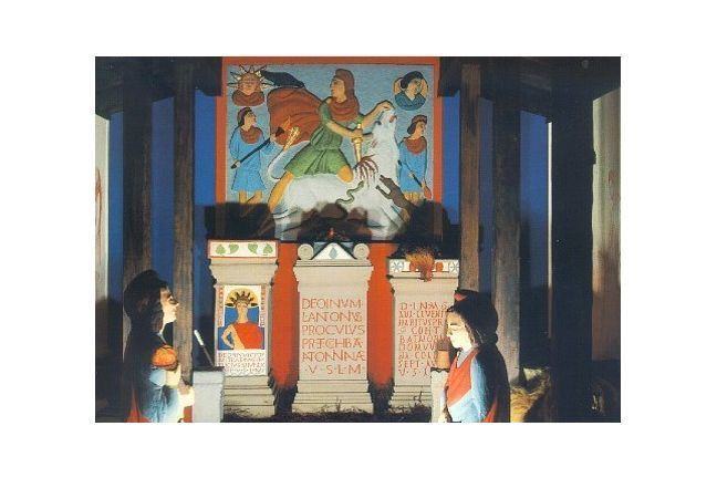 Reconstruction of an altar to Mithras