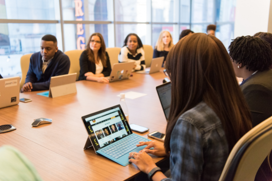 people in a meeting