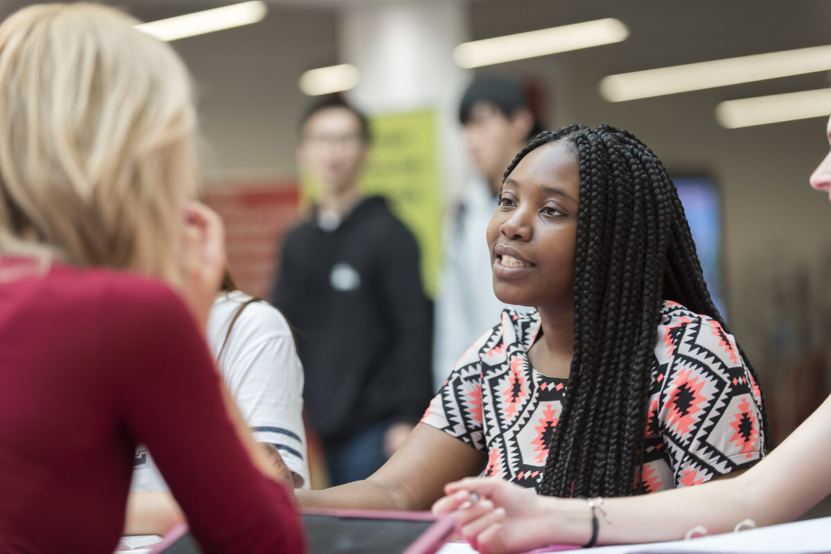 Students engaged in discussion