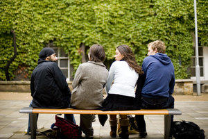 Students on campus