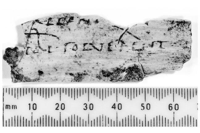 Photo of a Roman tablet found at Vindolanda.