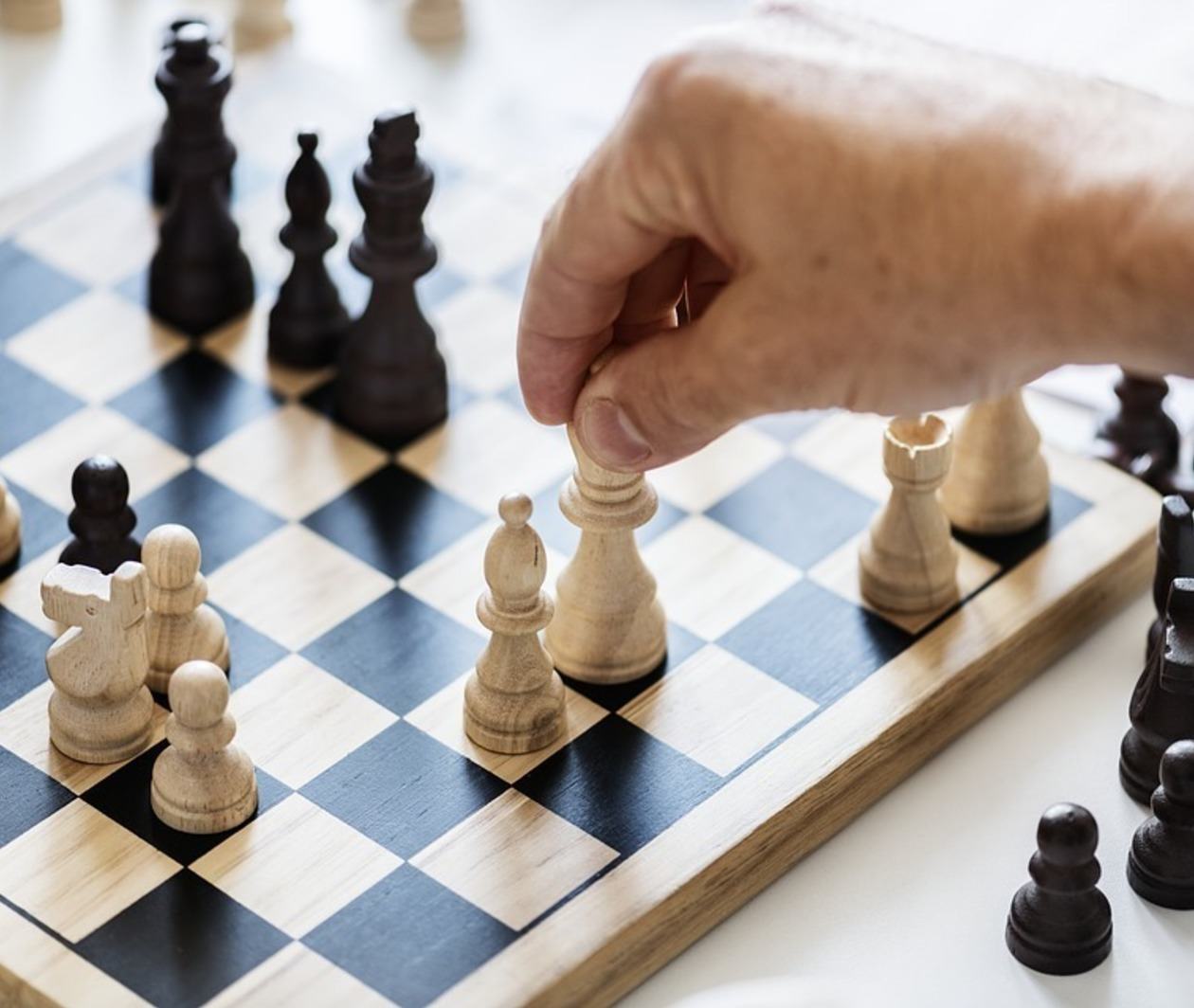 A chess board.