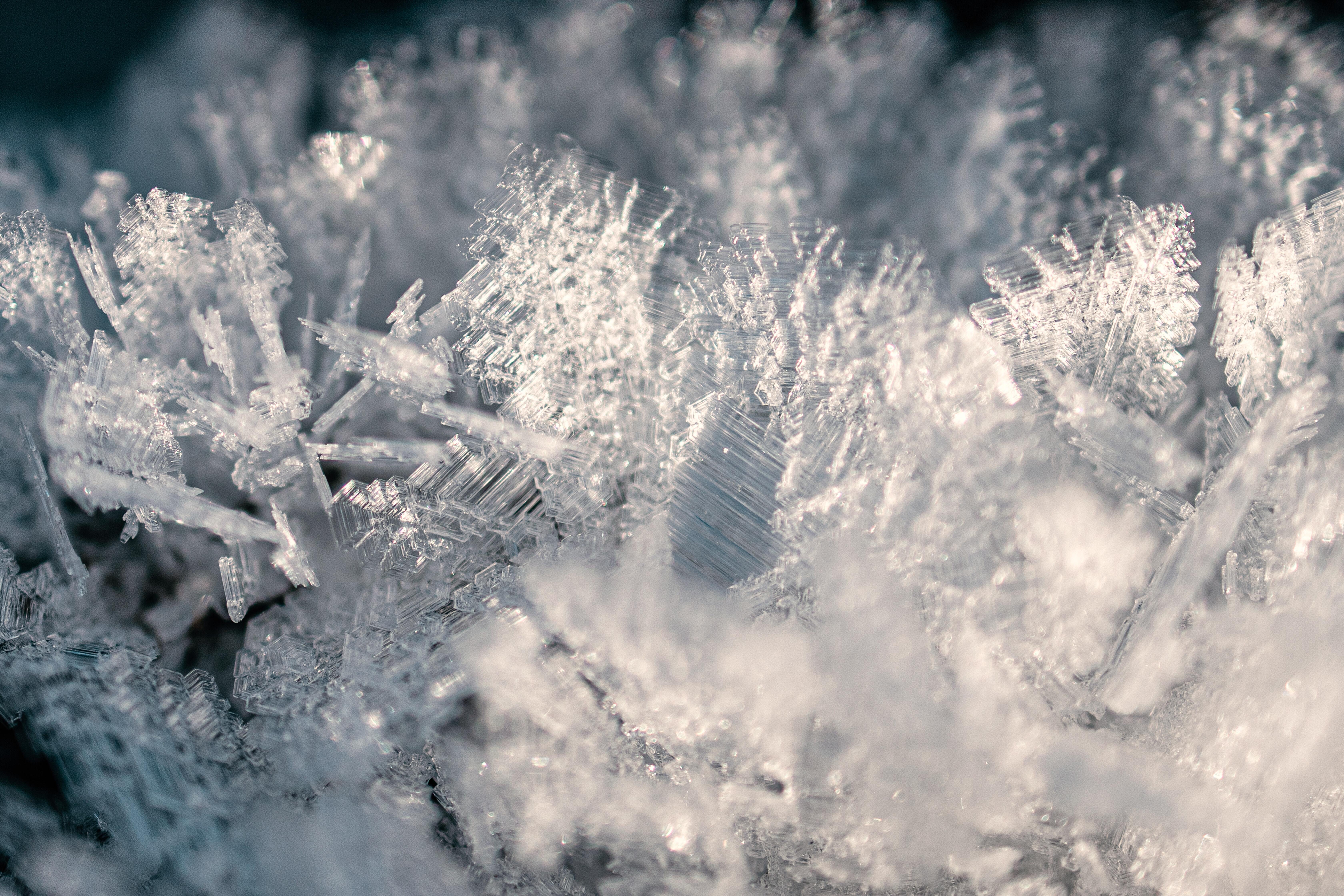 Close up of snowflakes