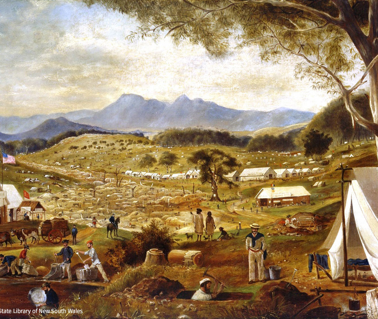 Gold diggings, Ararat, 1858 painted by Edward Roper Dixson Galleries, State Library of NSW